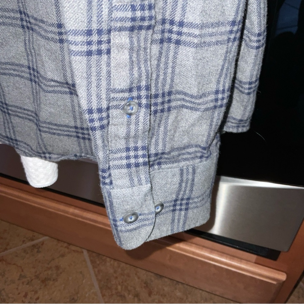 UNTUCKit Shirt Mens 3XL Grey & Blue Flannel Button Up Long Sleeve Casual Hiking - Picture 5 of 12
